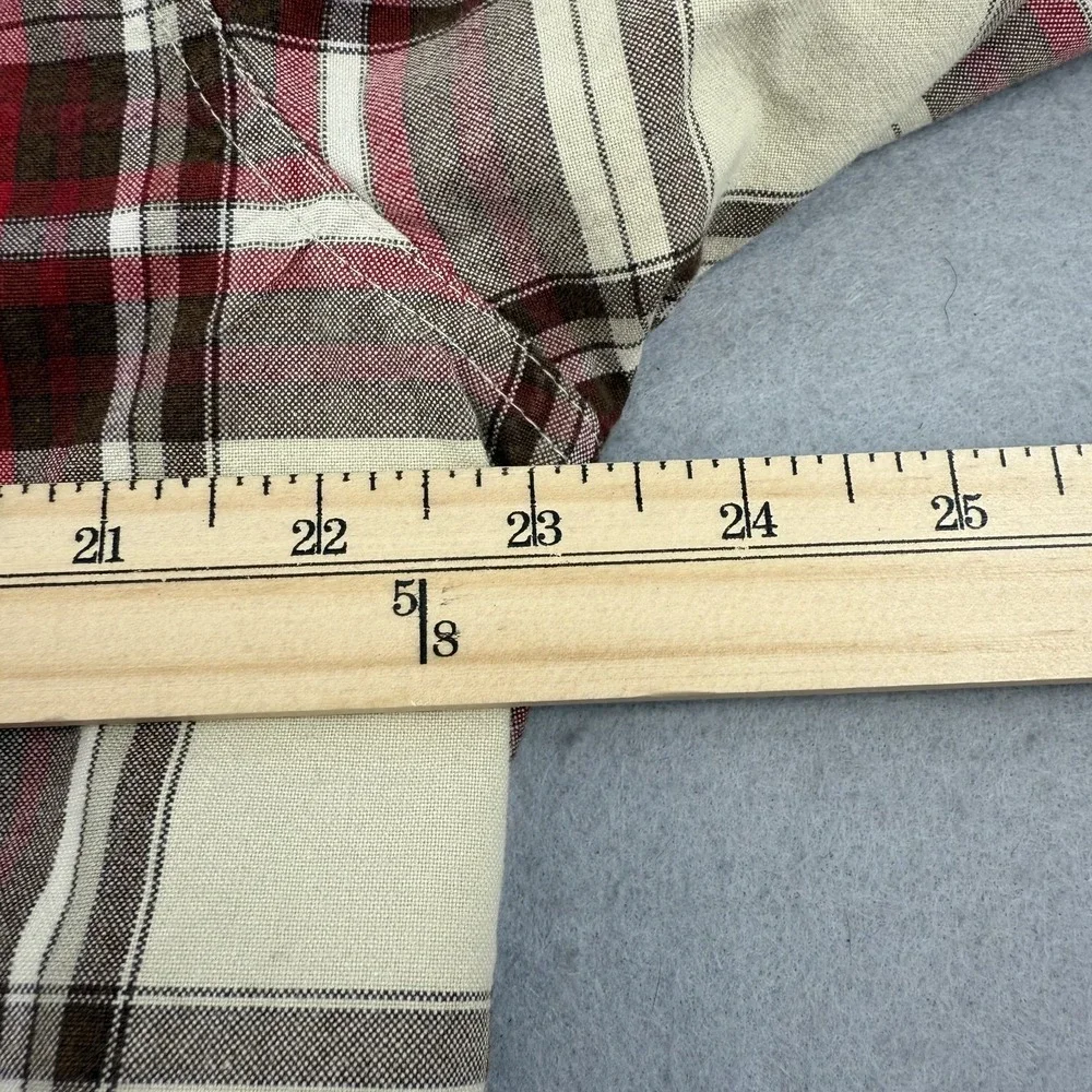 Vtg FUBU The Collection Plaid Bomber Jacket‎ Size M Tan Red Harrington 90s Y2K
